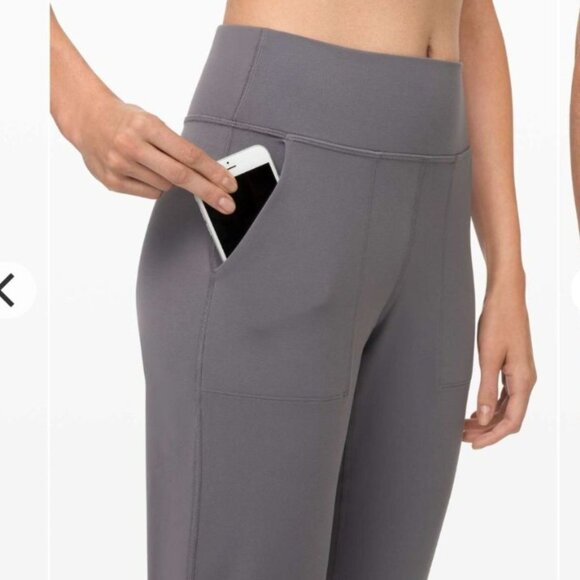 Lululemon Align Joggers Crop 23" Womens 4 Titanium Gray Yoga Pants Nulu W6ATAS - Picture 4 of 11